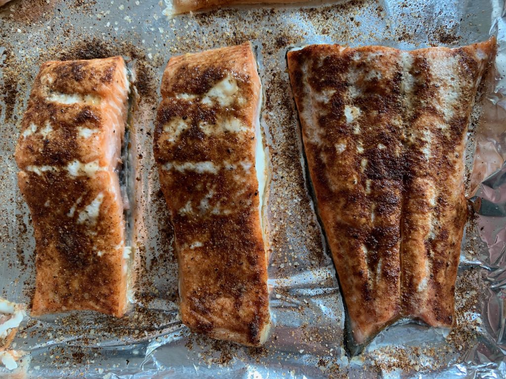 Albumin on Baked Salmon